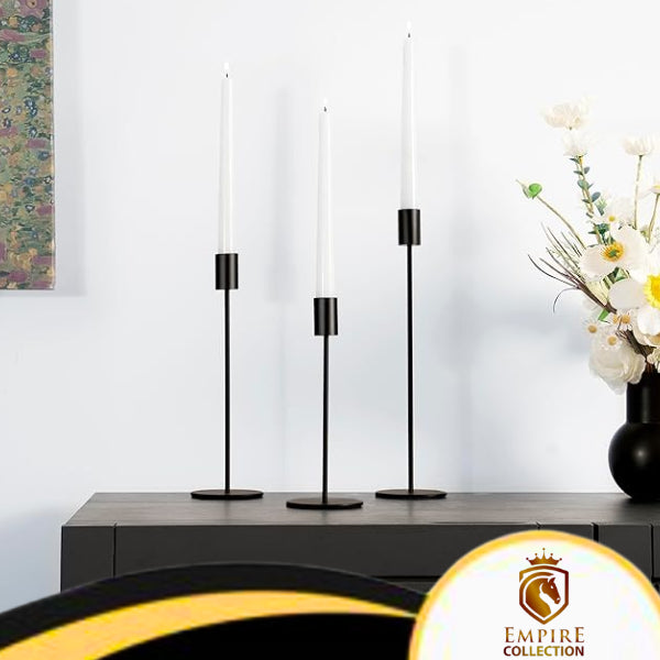 SET OF 3 Candle Holders Stand for home office and dinning table EMPIRE COLLECTION