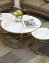 Center table (Set Of 3) for drawing room Nesting Coffee Table Cocktail Tables With iron Base and MDF High Gloss Top