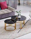 Center table set for drawing room Nesting Coffee Table Cocktail Tables With iron Base and MDF High Gloss Top