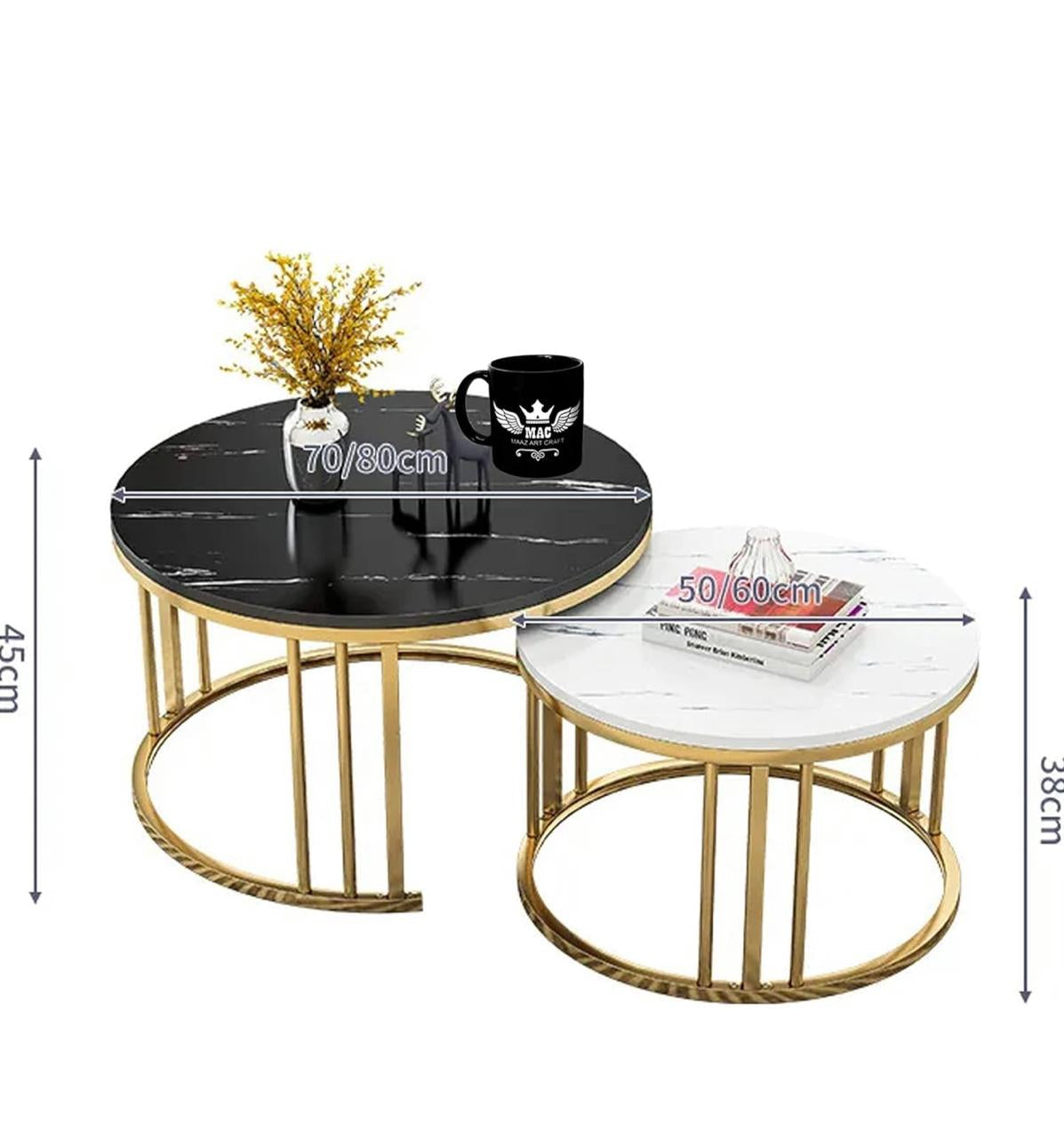 Center table set for drawing room Nesting Coffee Table Cocktail Tables With iron Base and MDF High Gloss Top