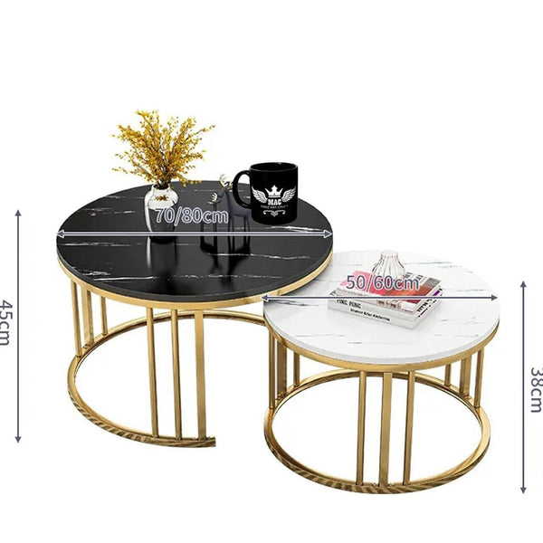 Center table set for drawing room Nesting Coffee Table Cocktail Tables With iron Base and MDF High Gloss Top