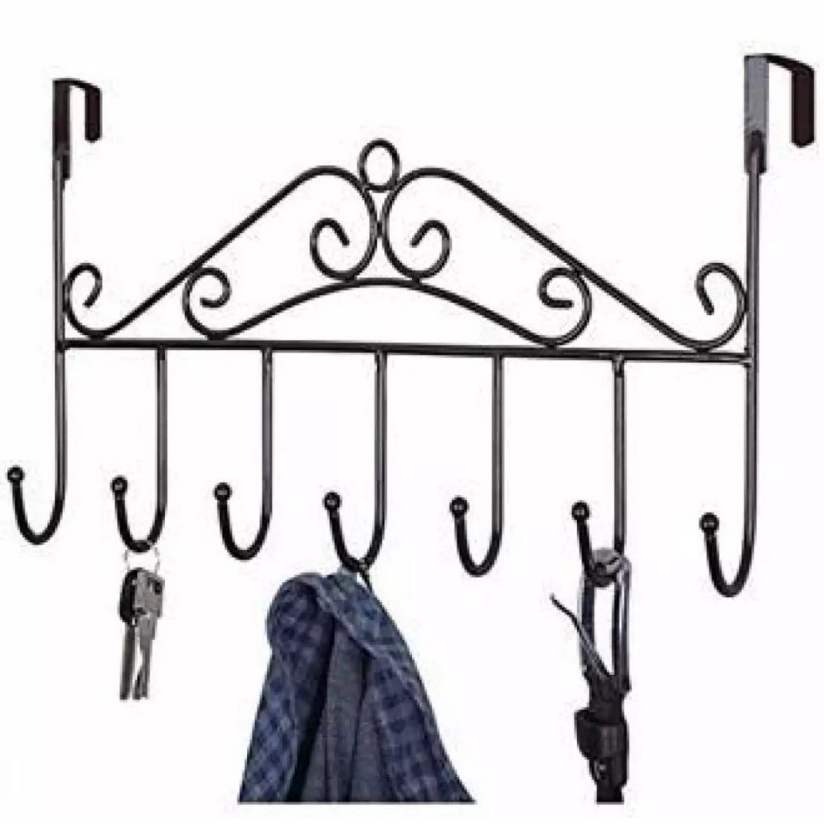 Over the Door Towel Hook Organizer – Heavy-Duty Hanging Storage Rack for Hats, Coats, Scarves, Bags & Clothes | Space Saving Door Hanger for Bedroom, Bathroom & Closet – Empire Collection
