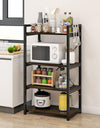 Kitchen Storage Shelf,Microwave Stand,Kitchen Storage Rack, Large Capacity, Does Not Take Up Space, Multi-Functional Floor-Standing Multi-Layer Storage Rack 48heigth 15depth width24 Blackwalnut