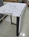 Premium Rotatable & Foldable Multipurpose Table – Marble Design Wooden Top – Powder-Coated
