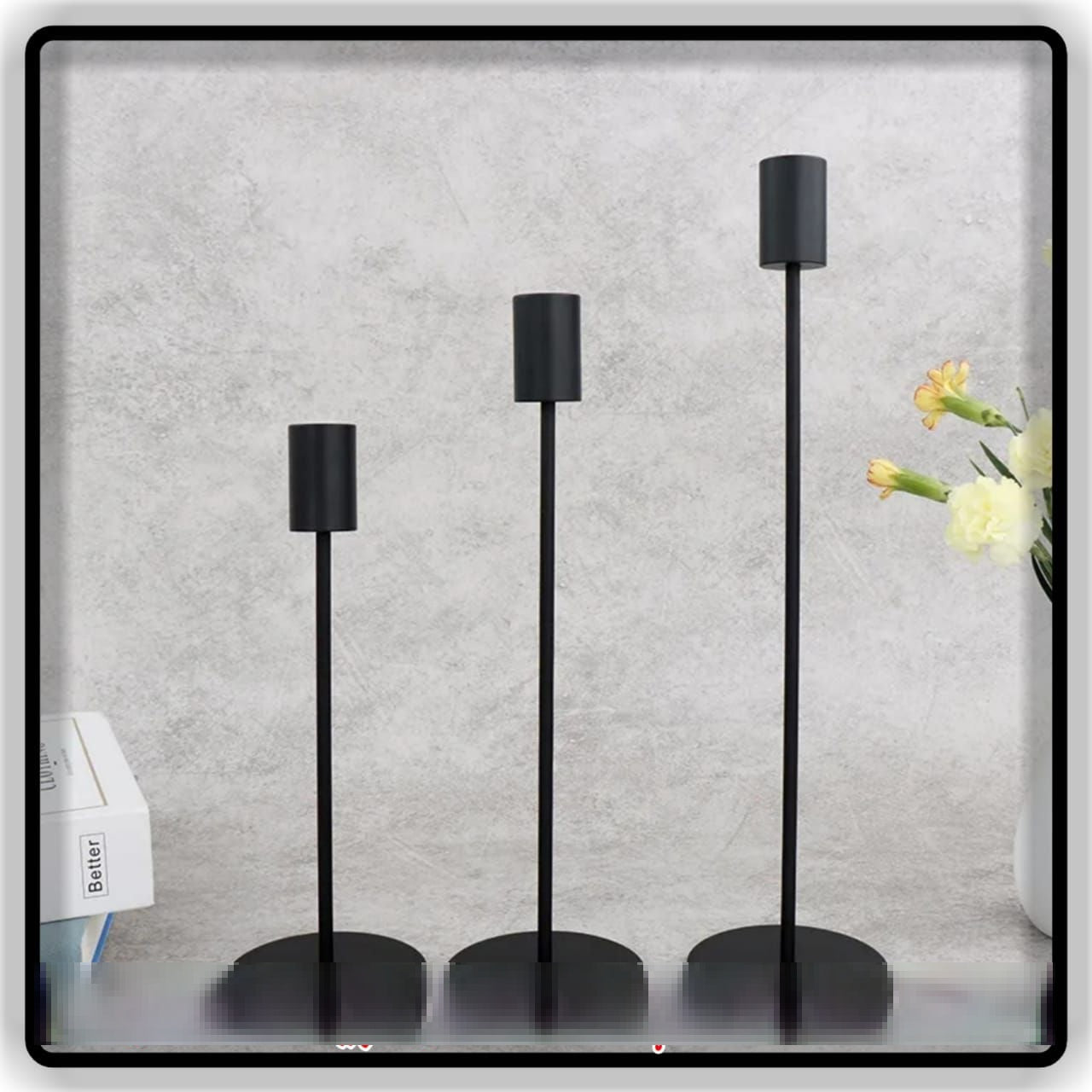SET OF 3 Candle Holders Stand for home office and dinning table EMPIRE COLLECTION