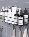 Bathroom Storage Hanging Shelf Wall Mounted With Hooks by Empire Collections