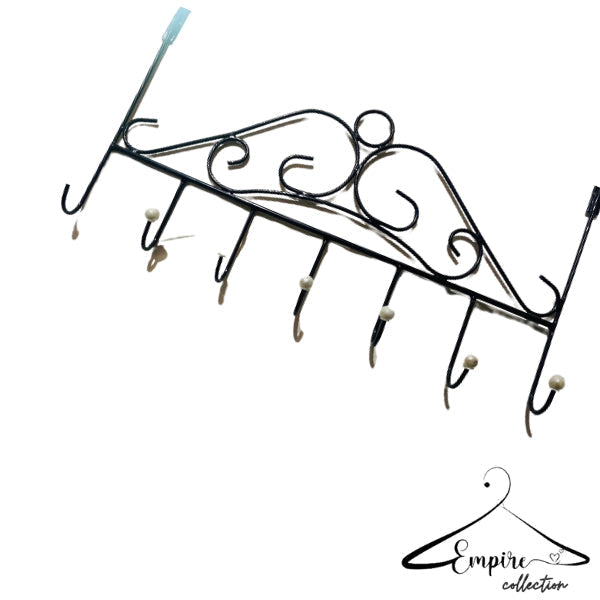 Over the Door Towel Hook Organizer – Heavy-Duty Hanging Rack for Hats, Bags & Clothes | Space Saving Door Hanger for Bedroom